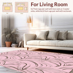 Pastel Swirl Print Design Rug