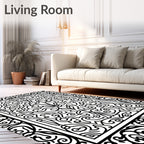 Intricate Floral Paisley Scrollwork Pattern Rug