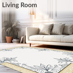 Ornate Filigree Floral Design Rug