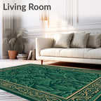 Emerald Garden Vines Border Rug