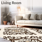 Classic Floral Symmetry Design Rug