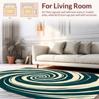 Drawn Swirl Abstract Pattern Rug