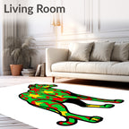 Kitten With 3 Colors Pattern Rug
