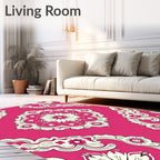 Ornate Floral Medallion Pattern Rug