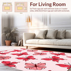 Red Butterfly Pattern Design Rug