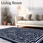 Abstract Geometric Line Art Design Rug