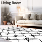 Diamond Chain With Starburst Motif Rug