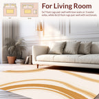 Organic Bronze Swirl Pattern Rug