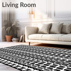 Monochromatic Geometric Patterned Design Rug