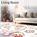 Whimsical red and gold foliage creatures Rug