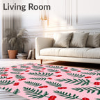 Whimsical Berry Branch Pattern Rug
