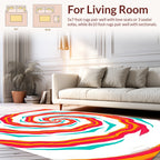 Vibrant Swirl Abstract Pattern Rug