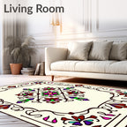 Ornate Floral Medallion Pattern Rug