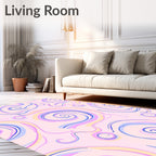 Abstract Swirls In Soft Pastel Hues Rug