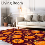 Pumpkin Leaf Fall Pattern Rug