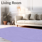 Pastel Wavy Line Art Design Rug
