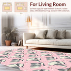 Abstract Floral Sketch Pattern Rug