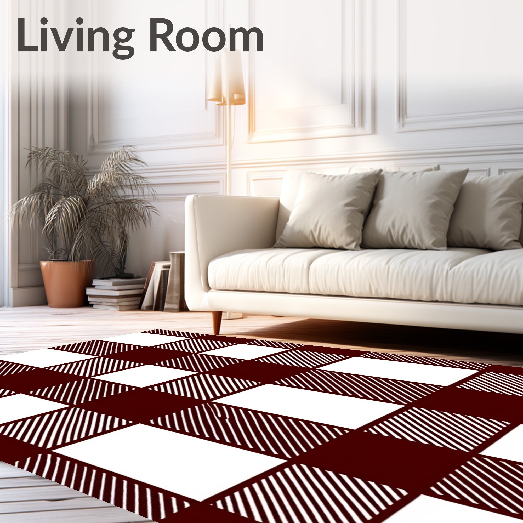 Classic Buffalo Check Pattern Rug