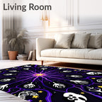 Cosmic Floral Sunburst Pattern Rug