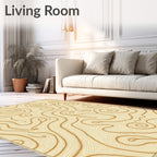 Flowing Swirl Abstract Lines Rug