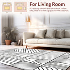 Structured Lines Geometric Pattern Rug