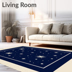 Navy Starfield Pattern Rug