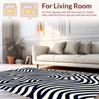 Organic Wavy Line Pattern Rug