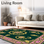 Ornate Floral Medallion Pattern Rug