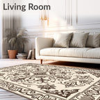 Vintage Floral Arabesque Pattern Rug