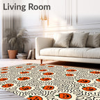 Spooky Jack-o'-lantern Swirl Pattern Rug