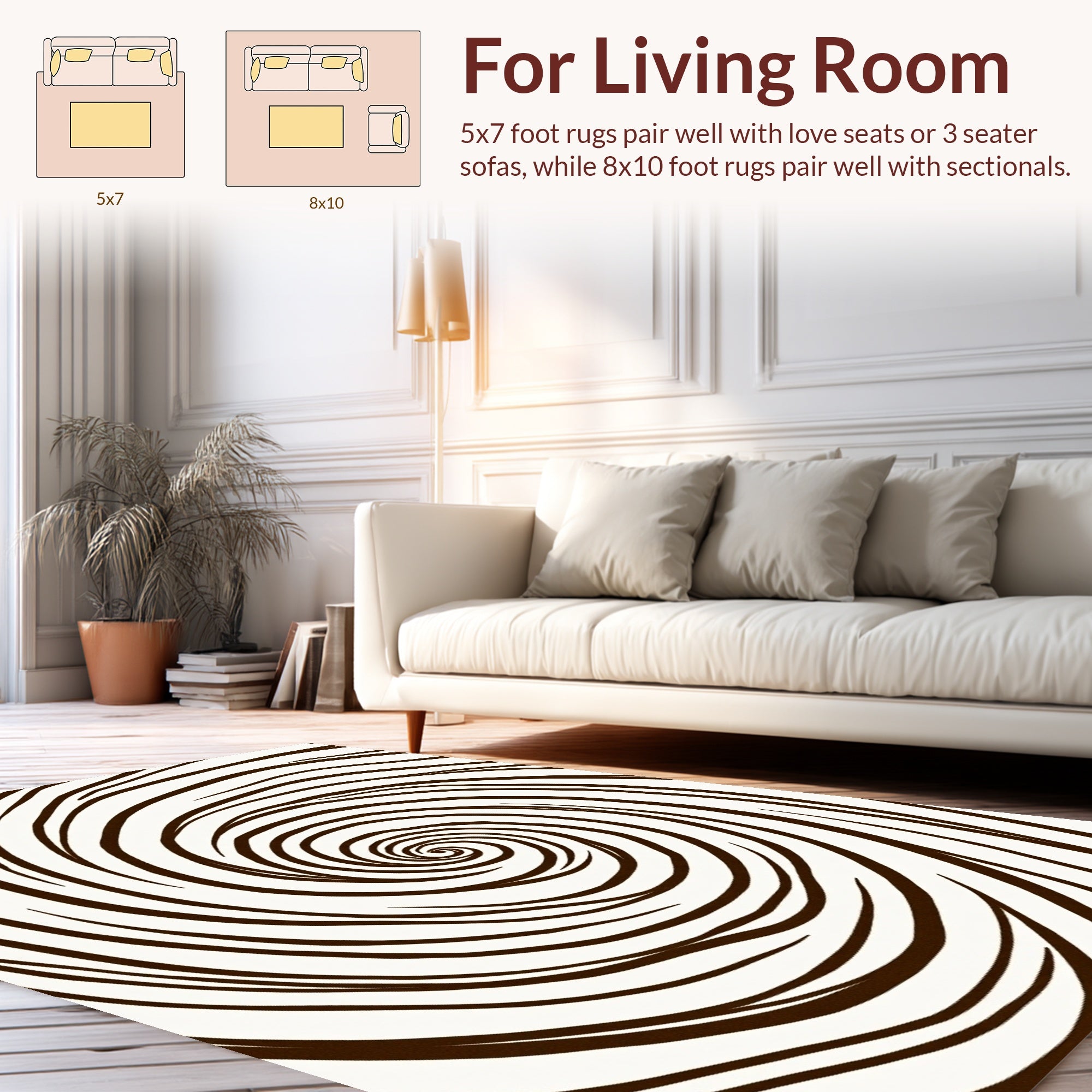 Abstract Swirl Pattern Rug