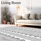 Intertwined Braided Striped Artwork Rug