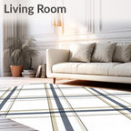 Classic Tartan Diagonal Pattern Design Rug