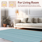 Modern Navy 2 Tone Stripes Rug