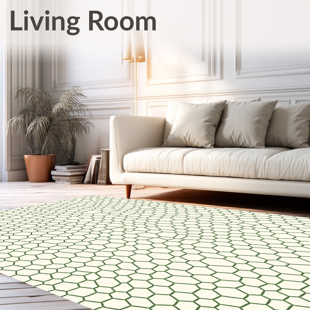 Organic Hexagonal Patterned Design Rug