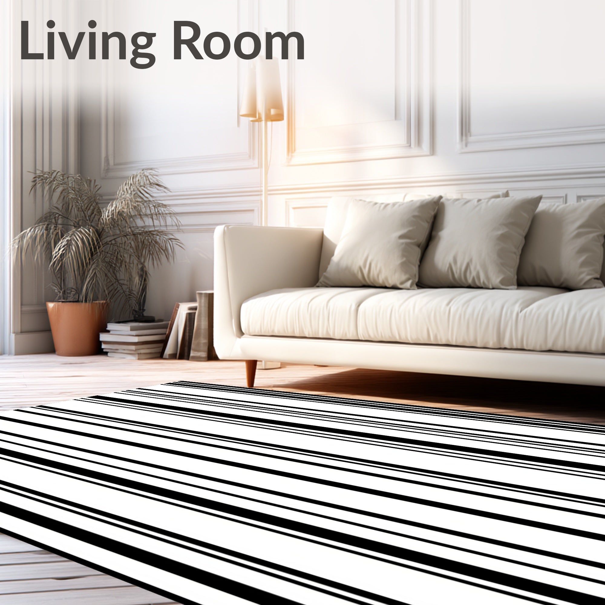 Bold Vertical Stripe Pattern Rug