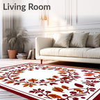Autumn Leaves Berries Garland Rug