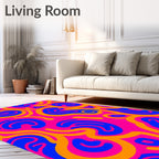 Vibrant Swirls Abstract Pattern Design Rug