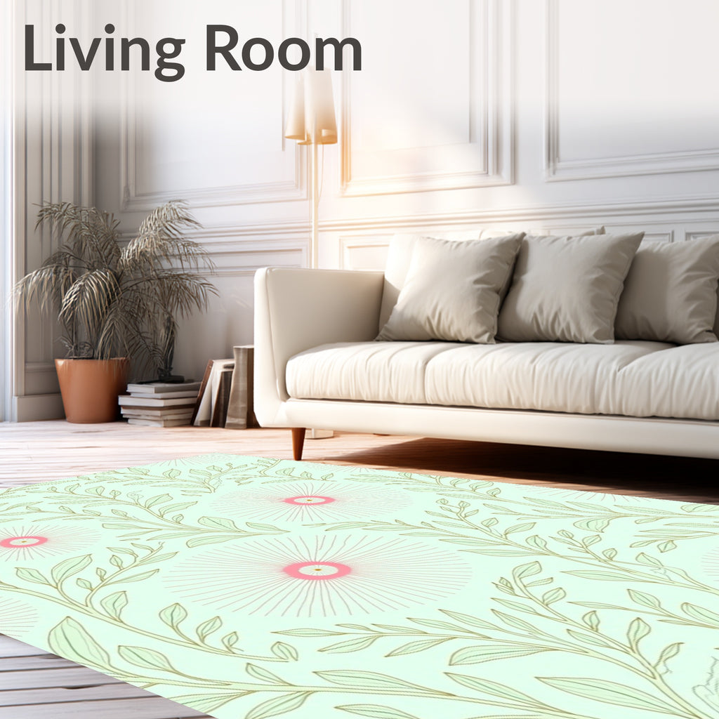 Botanical Floral Bloom Pattern Rug