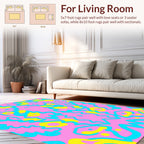 Funky Abstract Swirls Pattern Rug