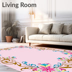 Ornate Floral Vines Bright Rug