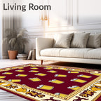 Popcorn Pattern With Decorative Border Rug