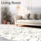 Abstract Swirls Gentle Color Pattern Rug