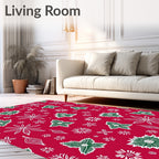 Holiday Floral Line Art Rug