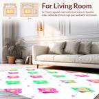Vibrant Geometric Starburst Pattern Rug