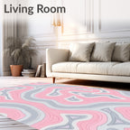 Soft Swirls Abstract Pattern Design Rug