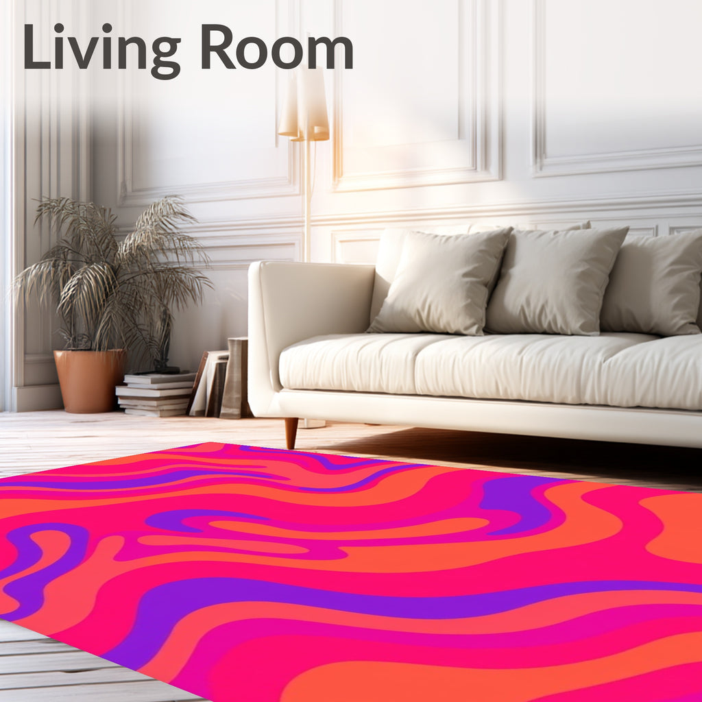 Vibrant Swirl Pattern Rug