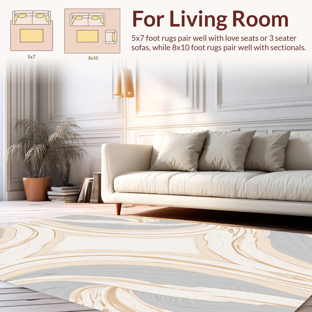 Abstract Flowing Organic Pattern Rug