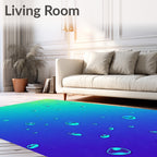 Water Droplet Swirl Pattern Rug