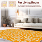Orange Honeycomb Pattern Rug